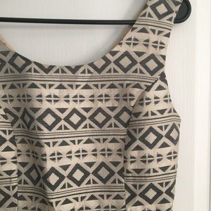 Geometric print dress